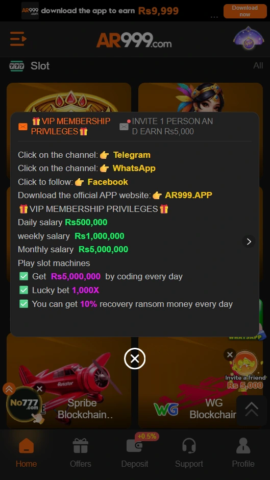 ar999-vip-membership-program